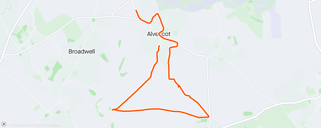 Map of the activity, Morning Run x country