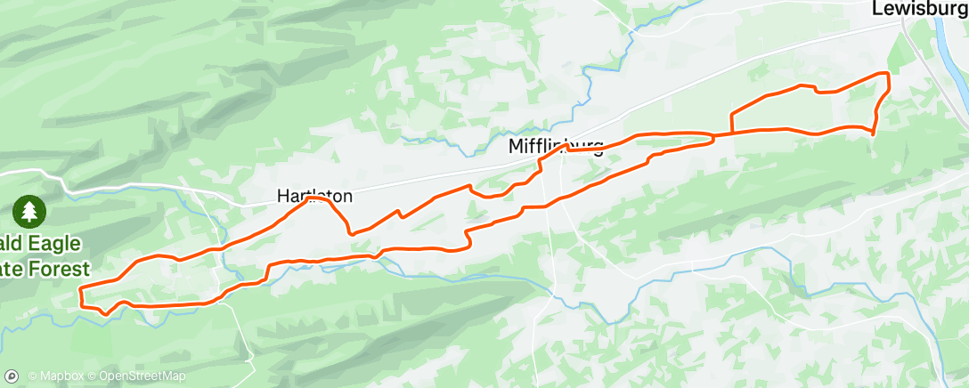 Map of the activity, Spin through the valley with Evan