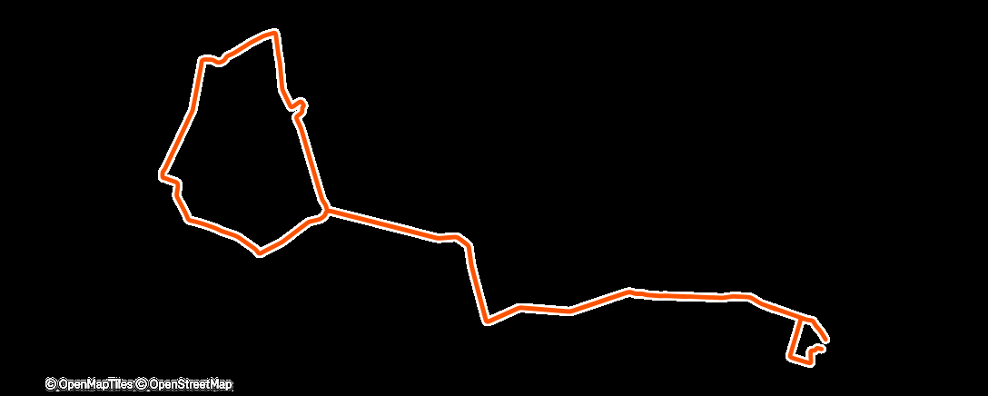 Map of the activity, Fahrt am Nachmittag