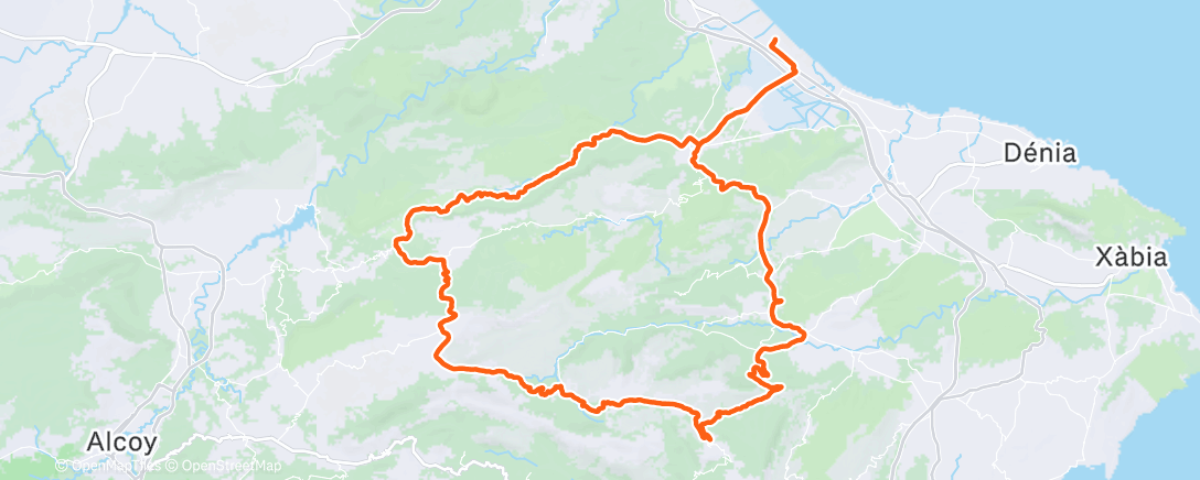 Map of the activity, Sortie vélo le matin