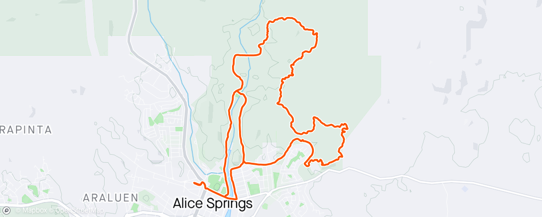 Map of the activity, Alice Springs East side