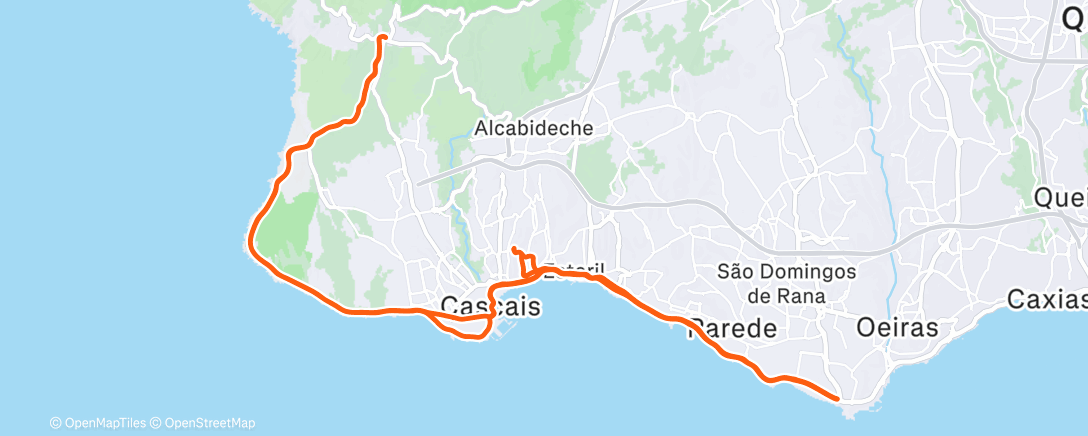 Map of the activity, Volta de bicicleta matinal