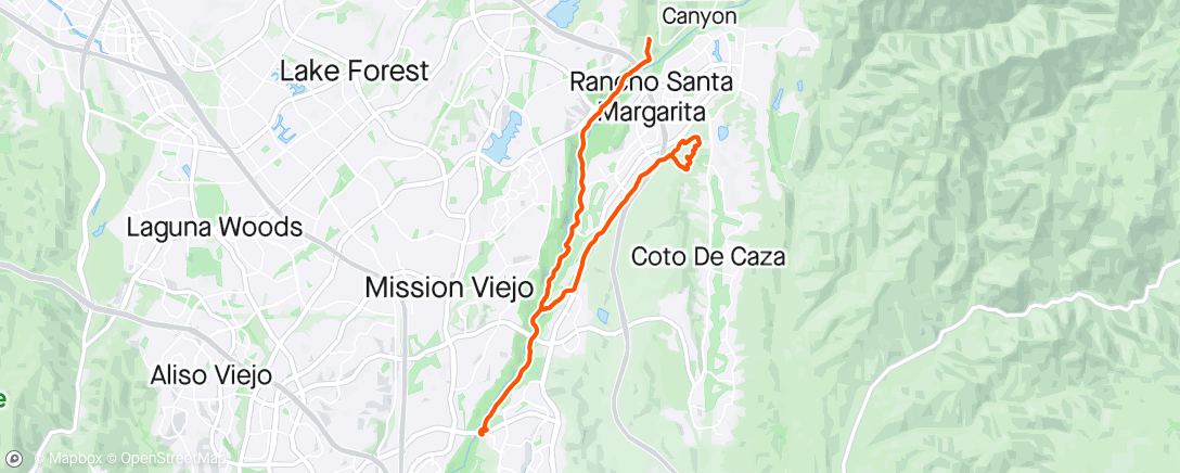 Map of the activity, O’Neil Trail Marathon