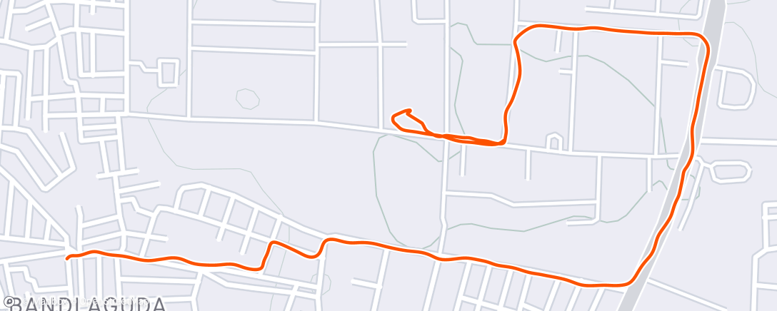 Map of the activity, Short Ride after a Run to back Home