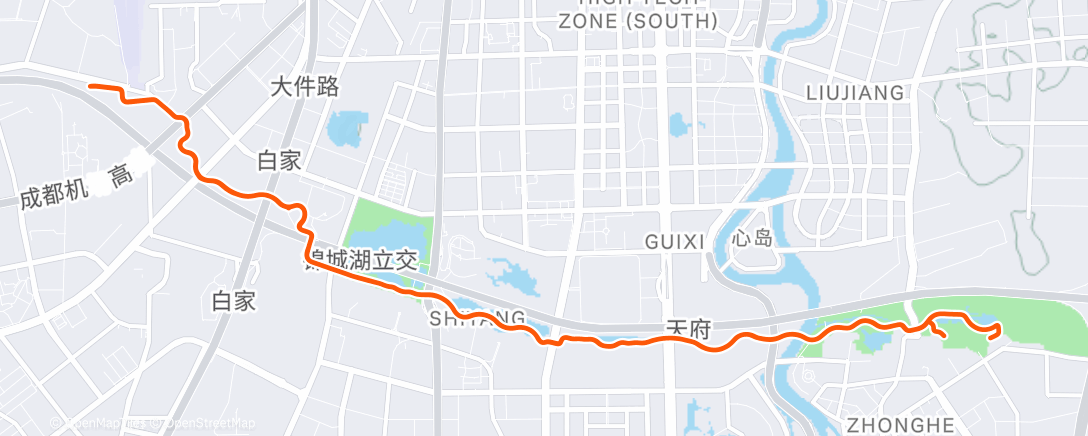 Карта физической активности (Evening Run)