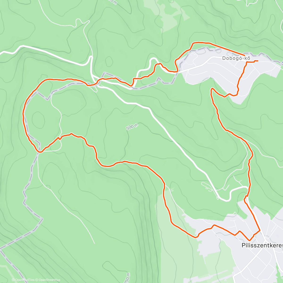 Map of the activity, Dobogókő