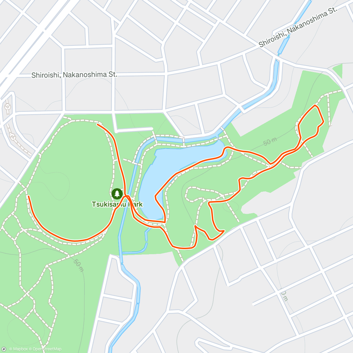 Map of the activity, 朝のウォーキング