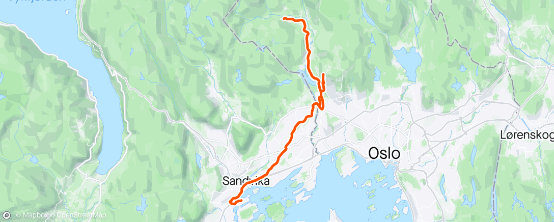 Map of the activity, Sørkedalen cruise with Odd Job