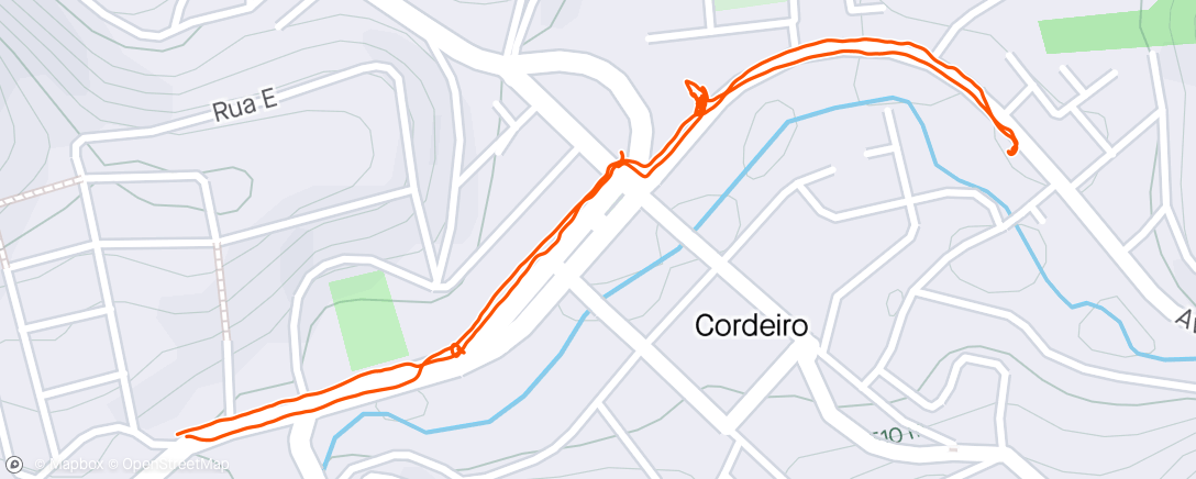Map of the activity, Andando em Cordeiro