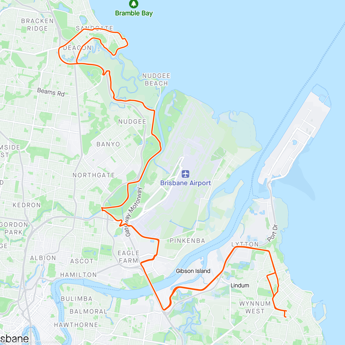 Map of the activity, The old crew for social gravel bike ride to Shornecliffe