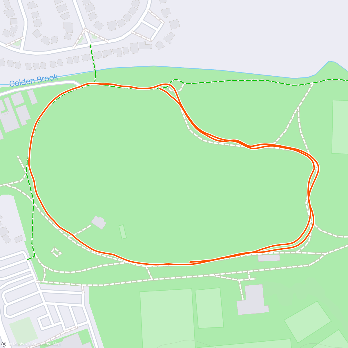 Map of the activity, Park Run w J&R