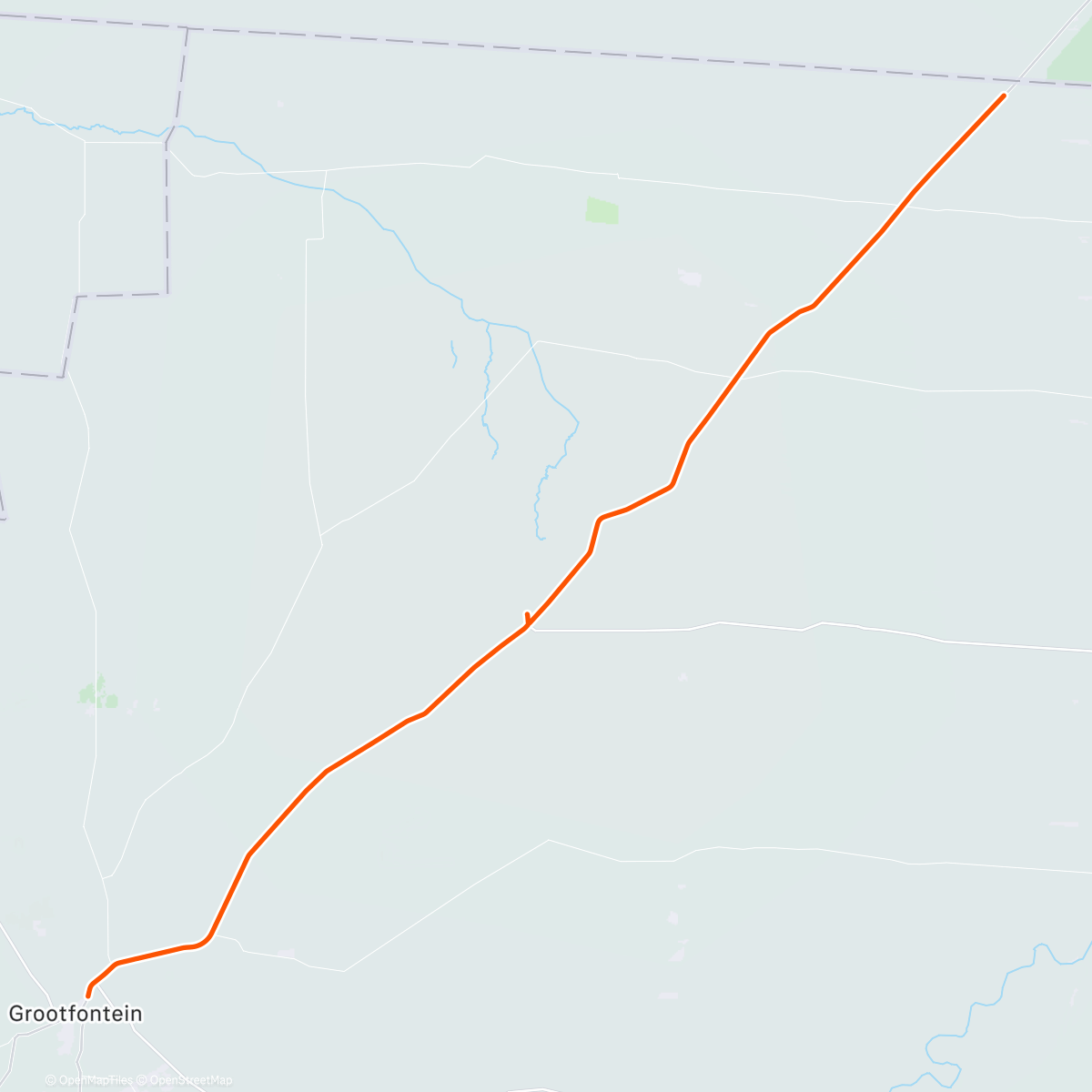 Map of the activity, One hundred small hills on endless straight roads