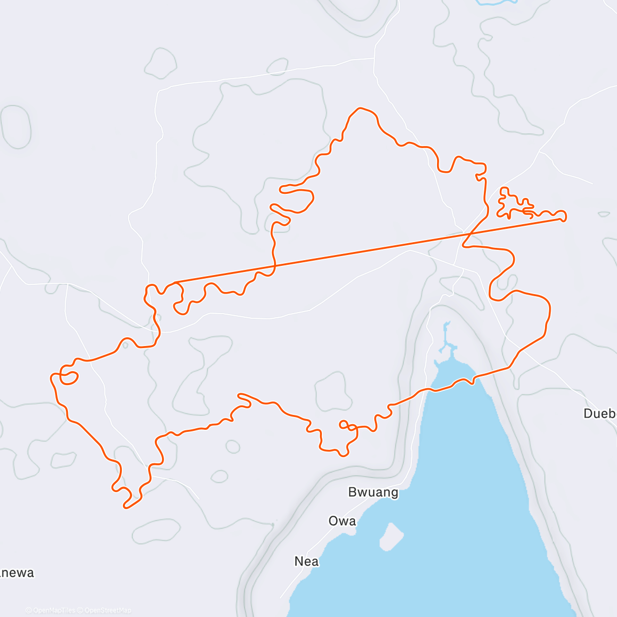 Карта физической активности (Zwift - Railways and Rooftops in Makuri Islands)