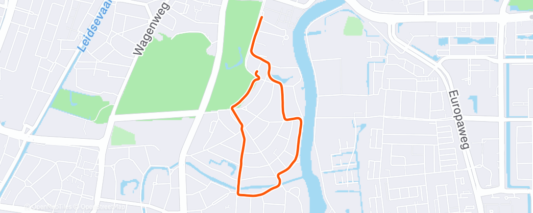 Map of the activity, Morning Run