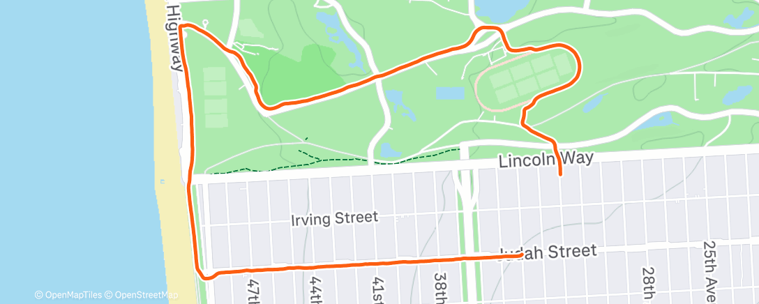 Map of the activity, Morning Run
