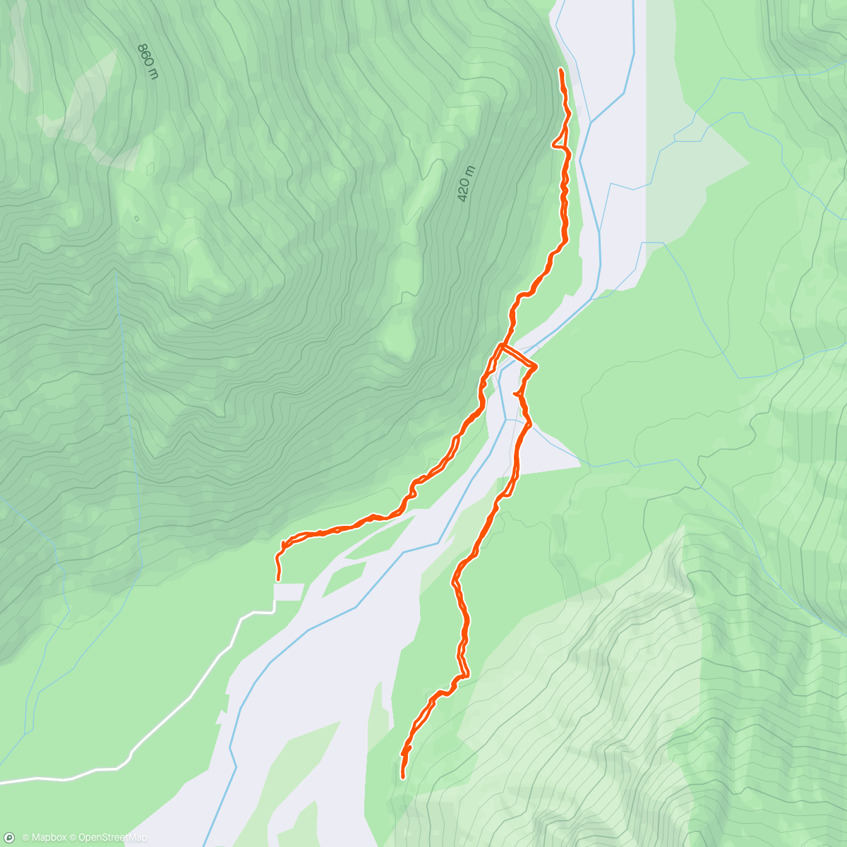 Map of the activity, Baker Lake hike