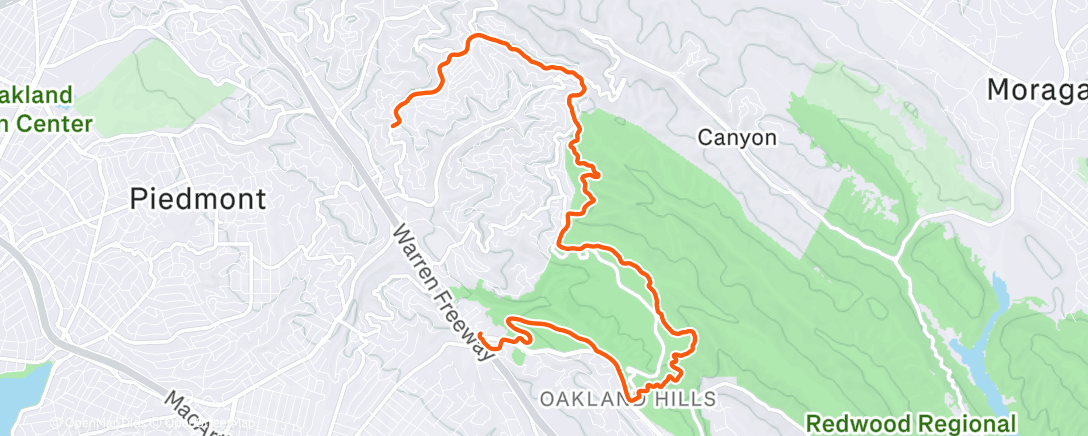 Map of the activity, Rudolf likes bobsledding down Bishop’s Walk downhill :)