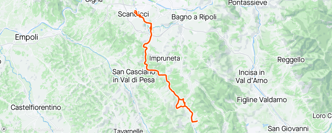 Map of the activity, A  greve in Chianti con le gambe di legno