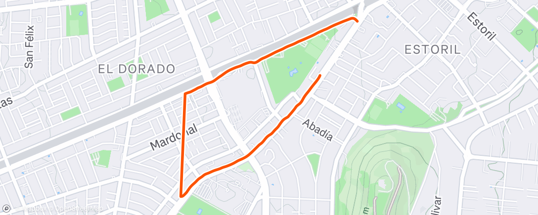 Map of the activity, Morning Walk