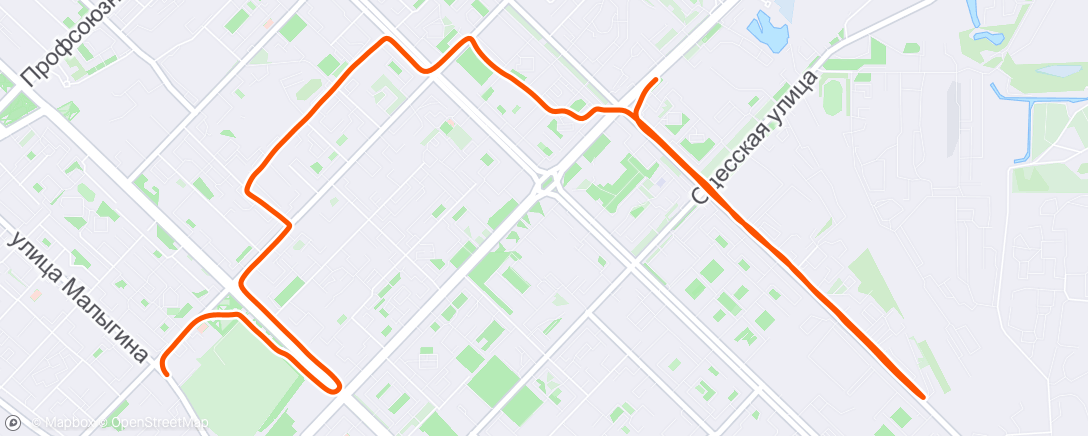 Map of the activity, 101. Afternoon Run