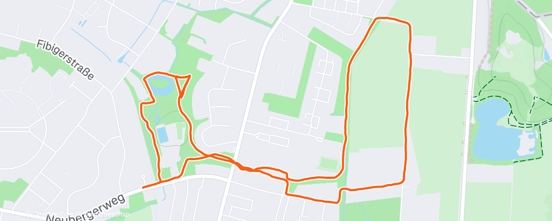 Map of the activity, Lauf am Nachmittag