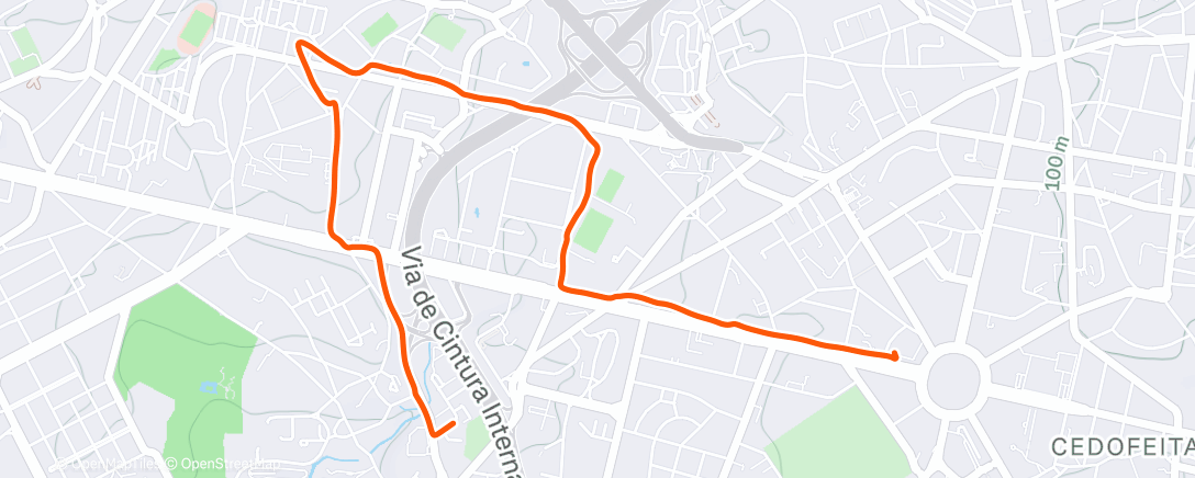 Map of the activity, Porto - 10'Z2 + 3x(5'Z3 + 5'Z2)
