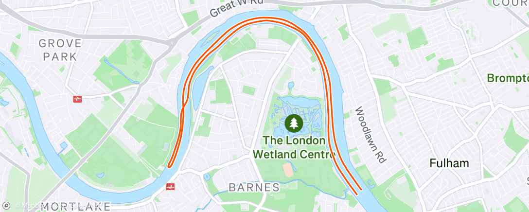 Map of the activity, Morning Row