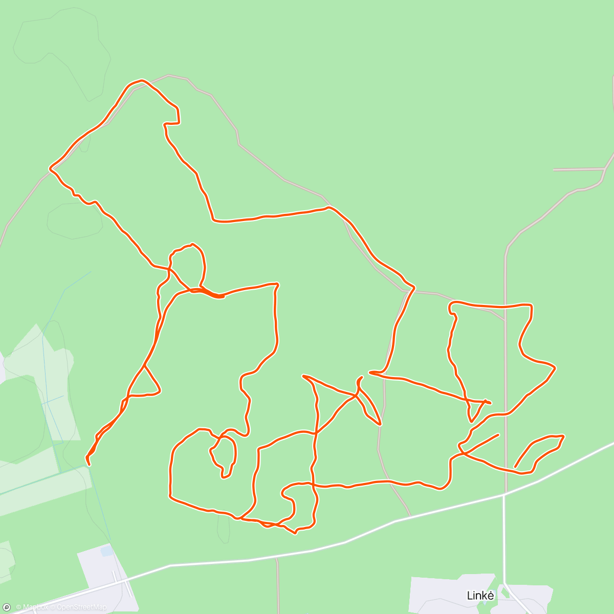 Map of the activity, 11 turas🧭🏃🌲