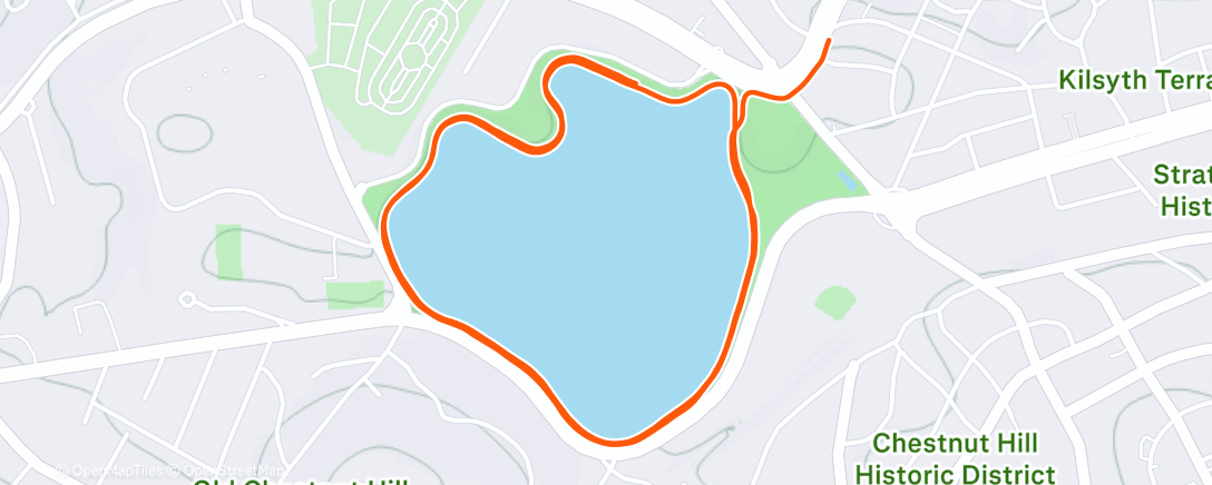 Map of the activity, Morning Run