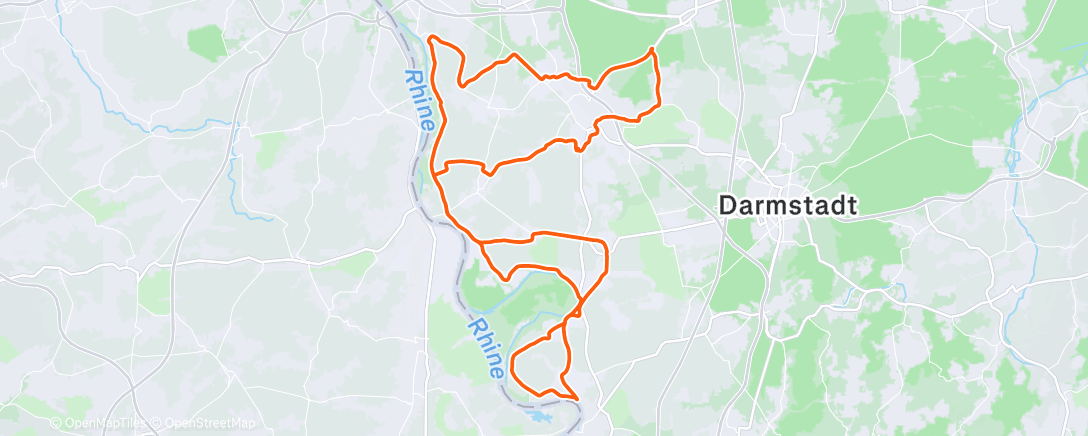 Map of the activity, Mittagsradfahrt