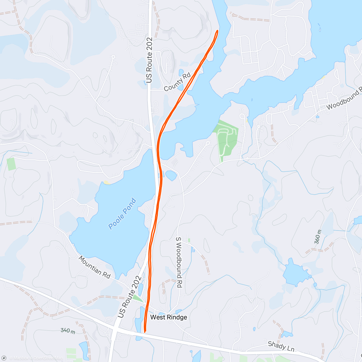 Map of the activity, Morning Run