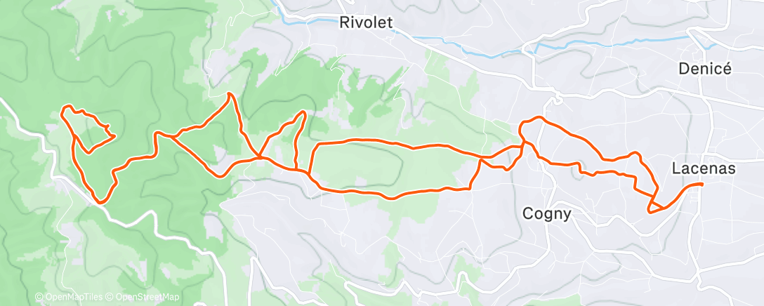 Карта физической активности (VTT dans la boue, la glace 🥶🥶)