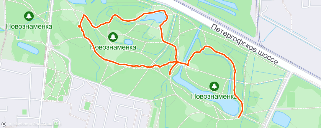 Mapa da atividade, Вечерняя прогулка с собакой