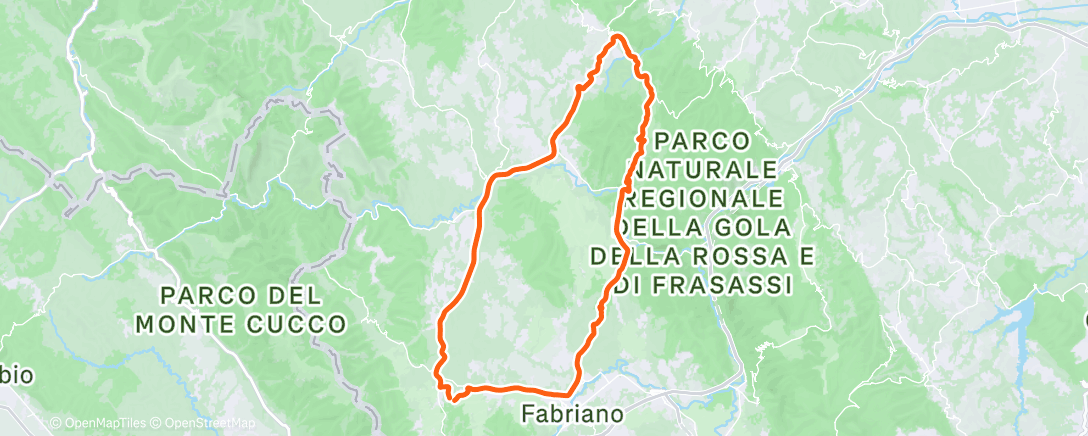 Map of the activity, Pedalata mattutina