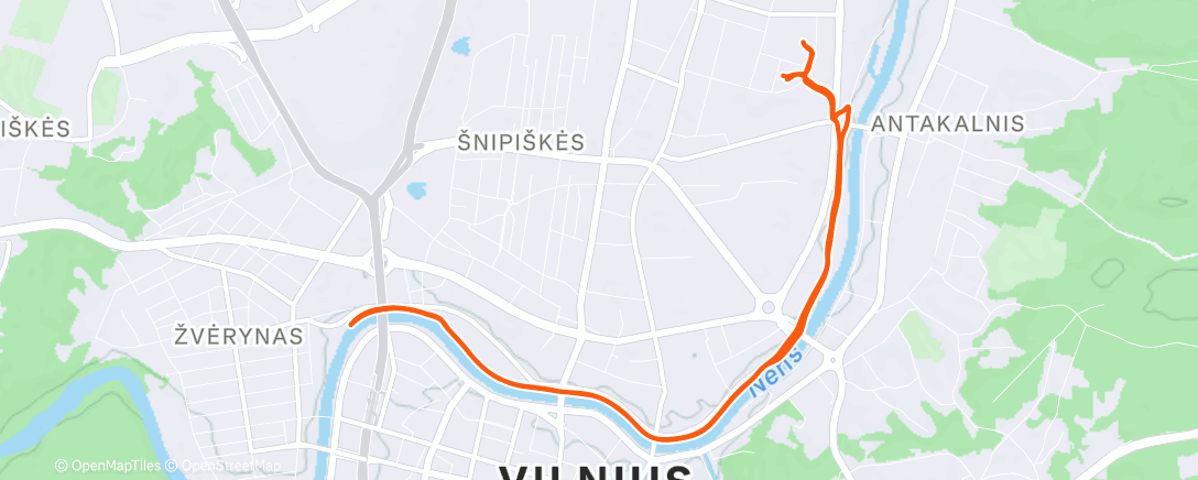 Map of the activity, Morning Run