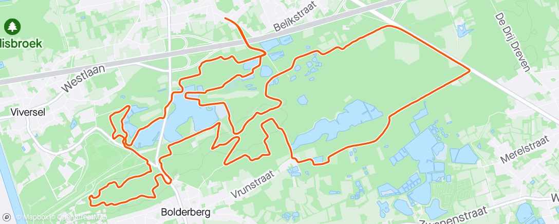 Mapa da atividade, Trail Run - Boekt loopt