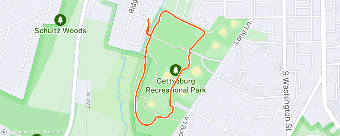 Map of the activity, Lunch Walk