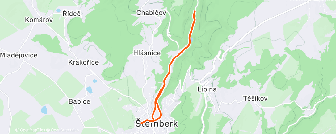 Map of the activity, Morning Run