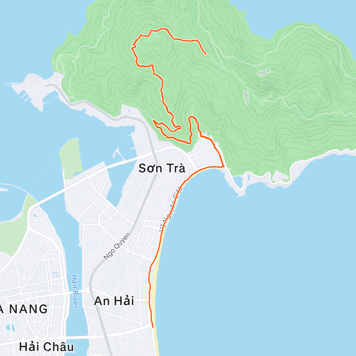 Map of the activity, Morning Trail Run
