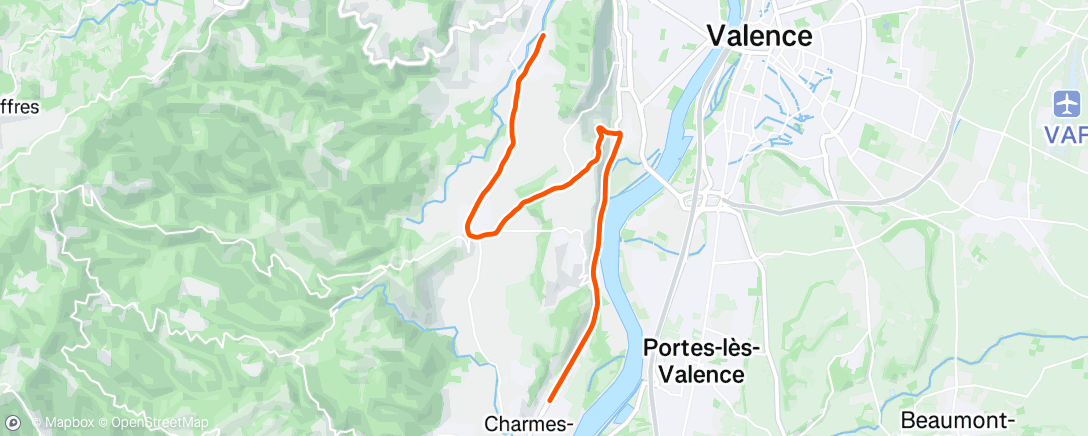 Map of the activity, Bicicleta por la mañana