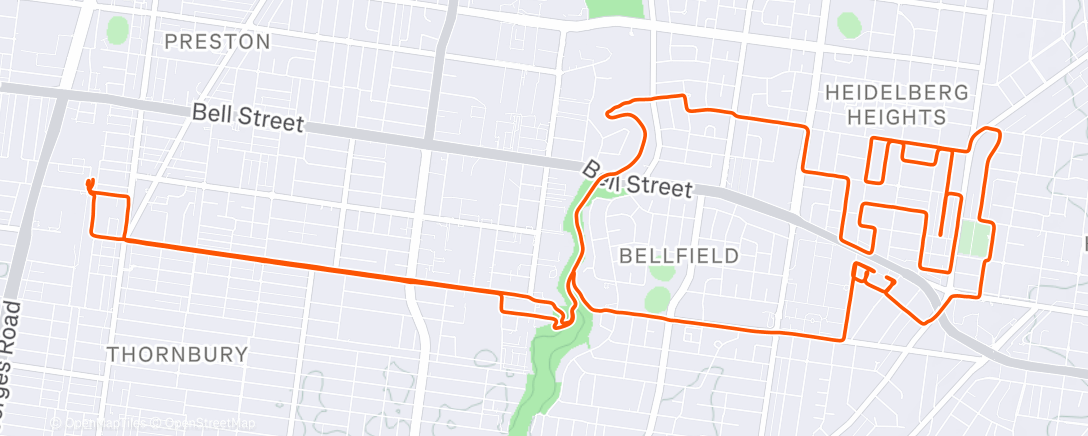 Map of the activity, Morning Ride