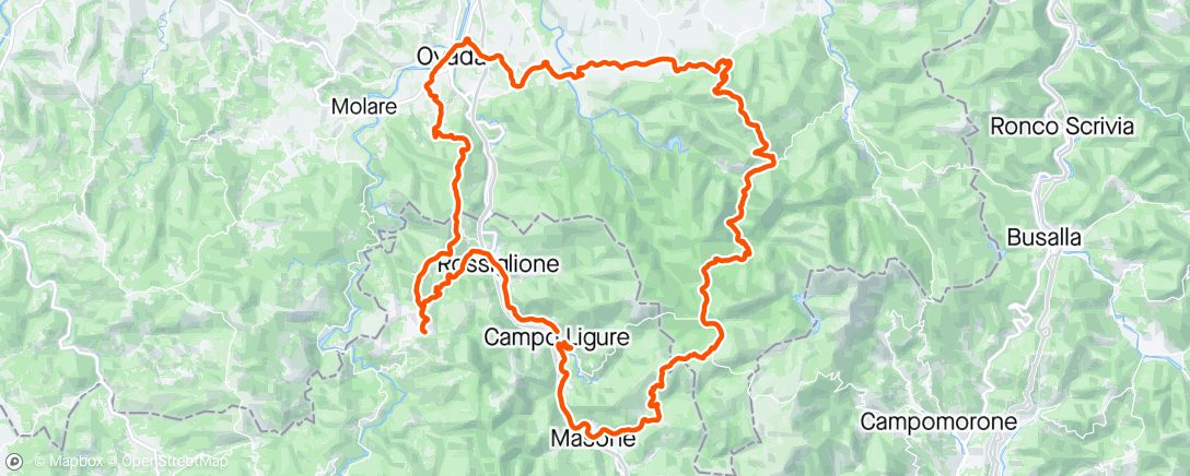 Map of the activity, MTB Road