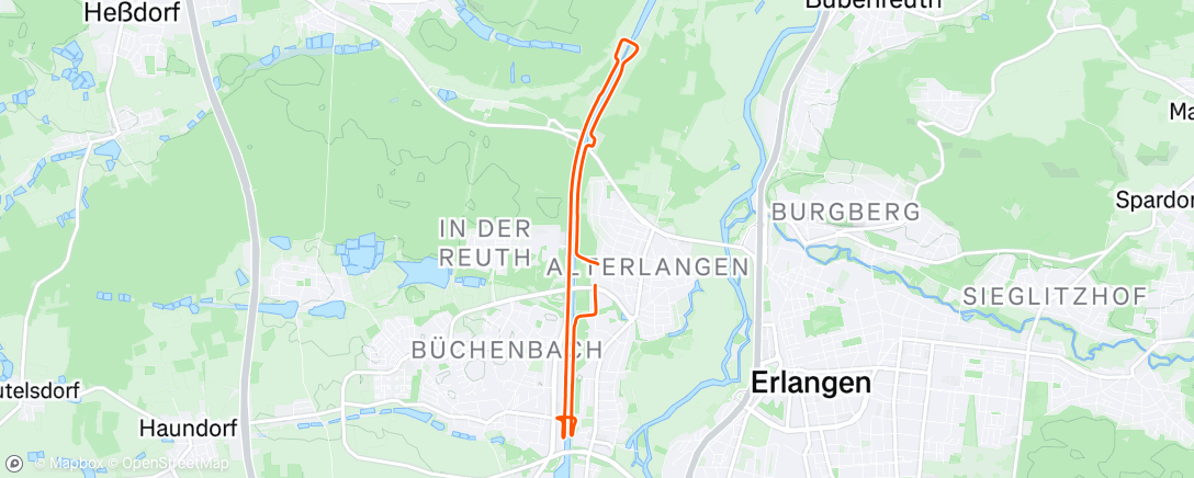 Map of the activity, Abendlauf