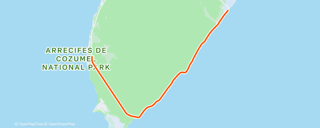 Map of the activity, ROUVY - GFNY Cozumel 30km