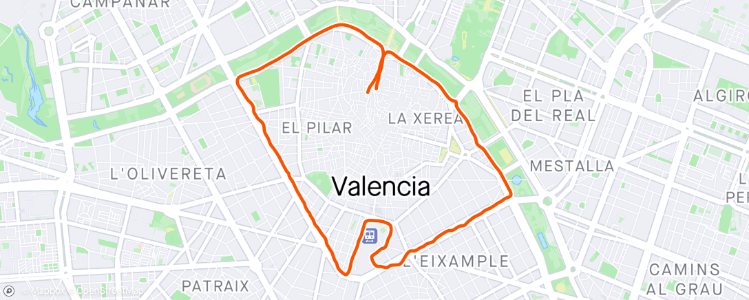 Map of the activity, 8km Valencia Run