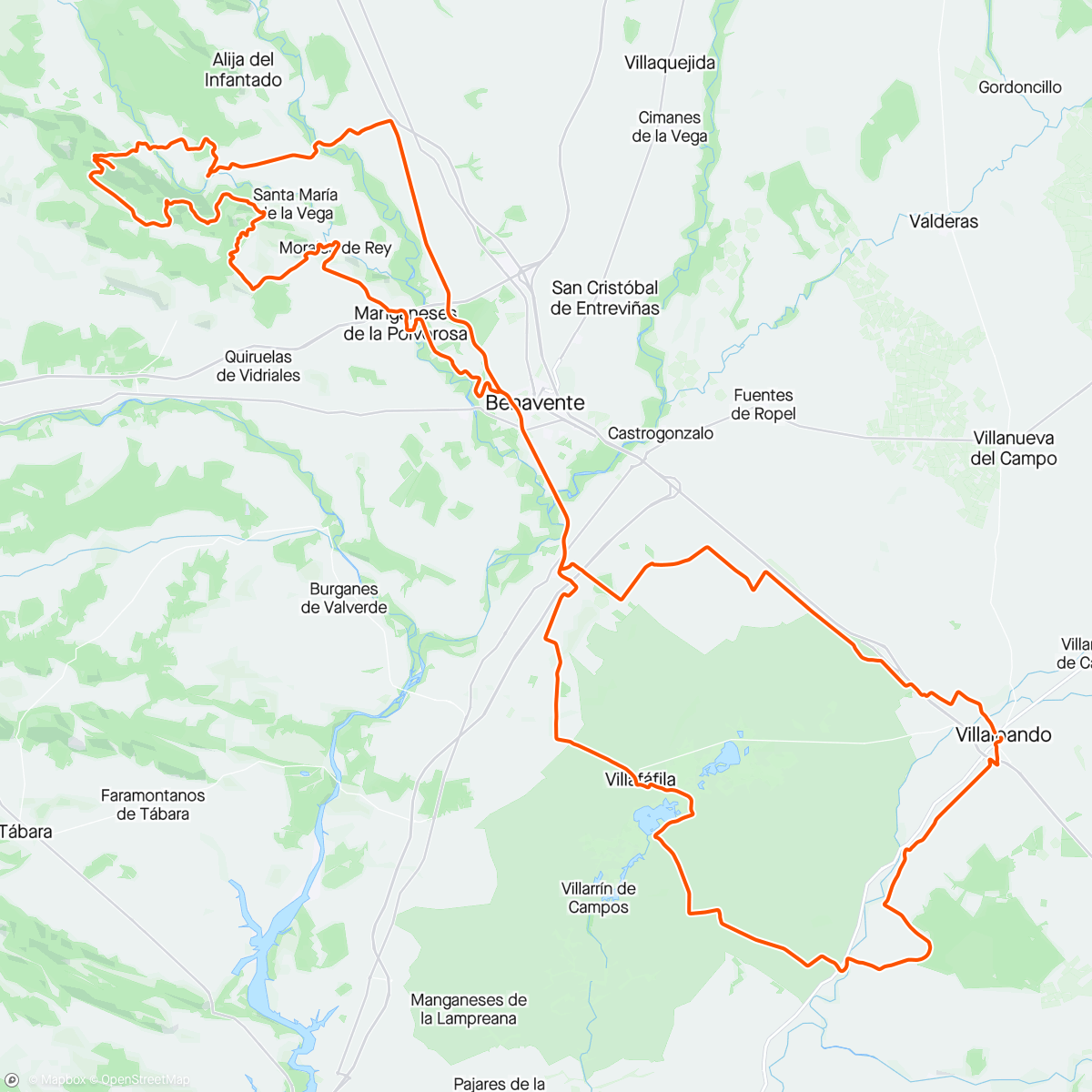 Map of the activity, Tierra de Campos
