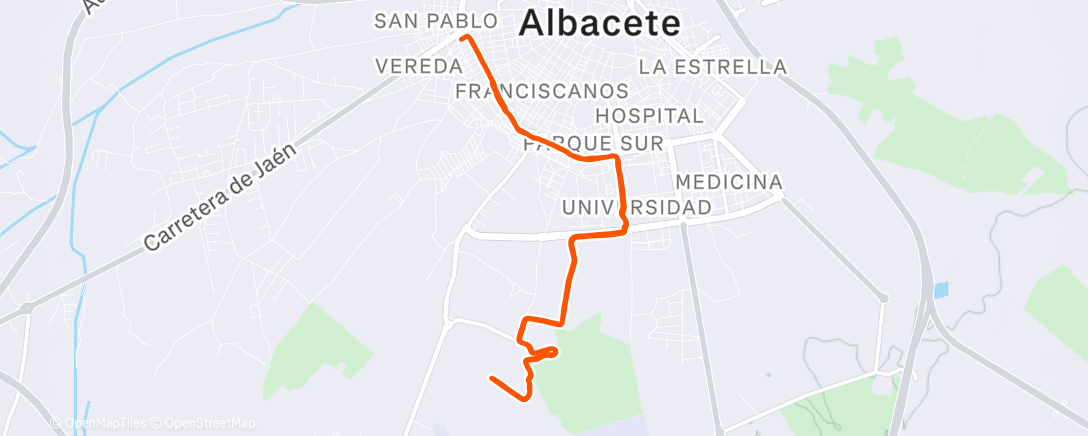 Карта физической активности (Carrera de tarde)