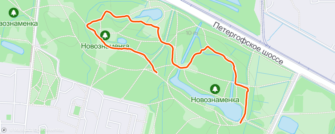 Mapa da atividade, Вечерняя прогулка с собакой