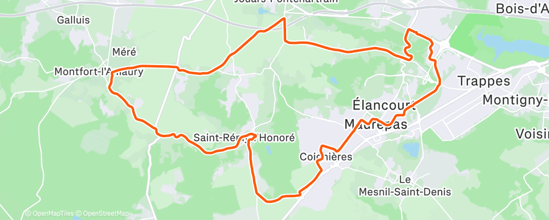 Map of the activity, Belle douceur mais jambes qui tournent carré 😵‍💫