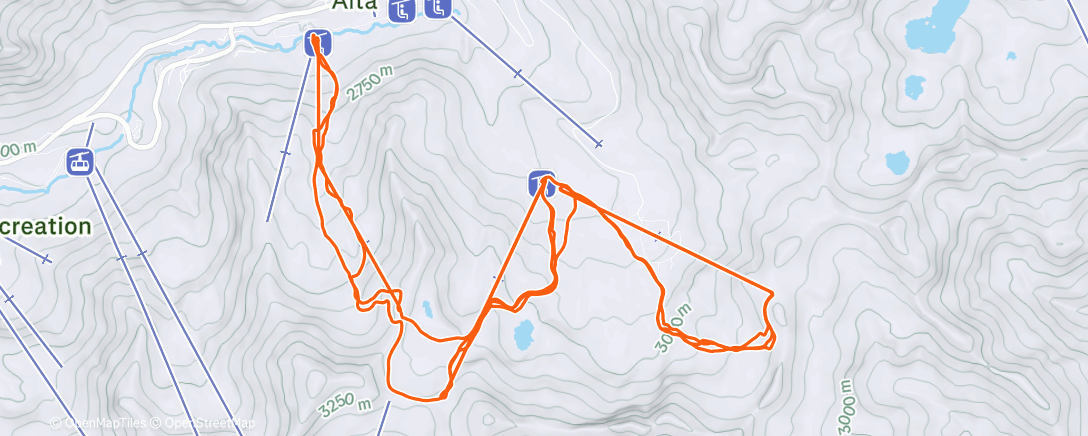 Map of the activity, Alta 6” of POW w/tom Mack and bentsons
